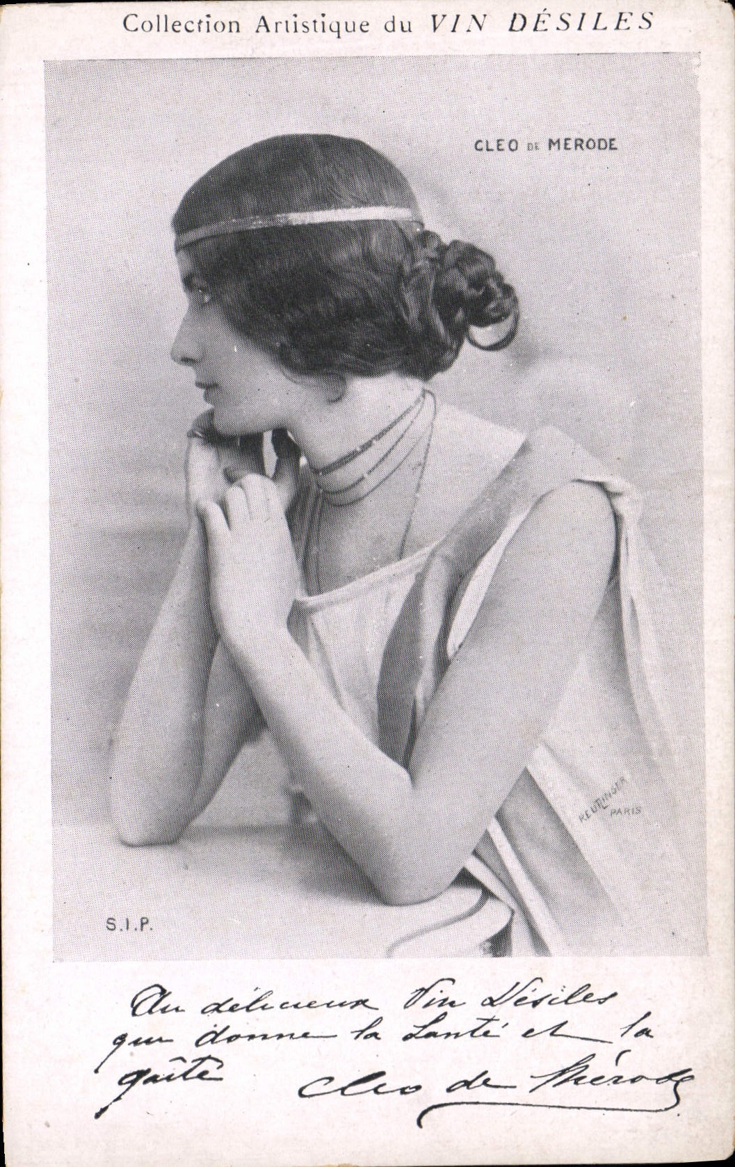 Cleo de Mérode — Collection Artistique du Vin Désiles — S.I.P. / Heutung Paris