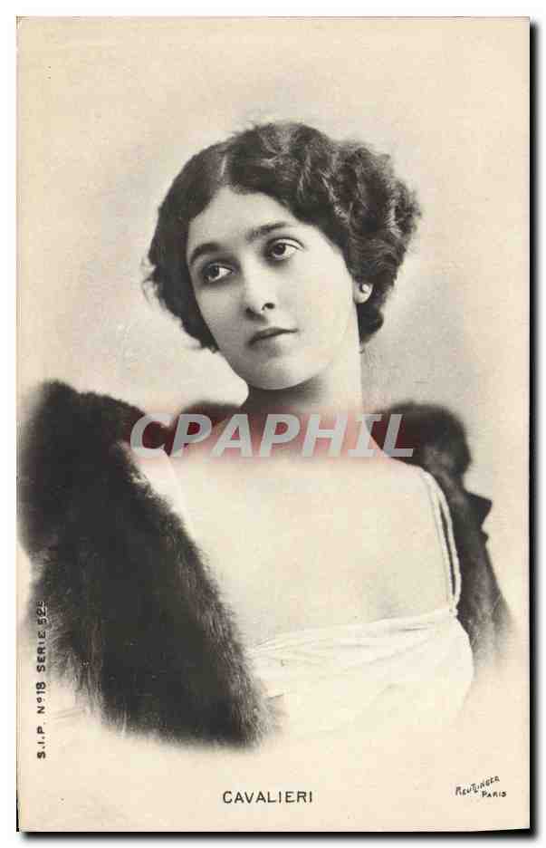 Cavalieri — Portrait féminin — S.I.P. N°18 Série 525, éditée par Reutlinger Paris