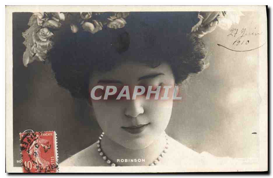 Portrait de femme — Robinson — éditeur Robinson, n° de série non visible