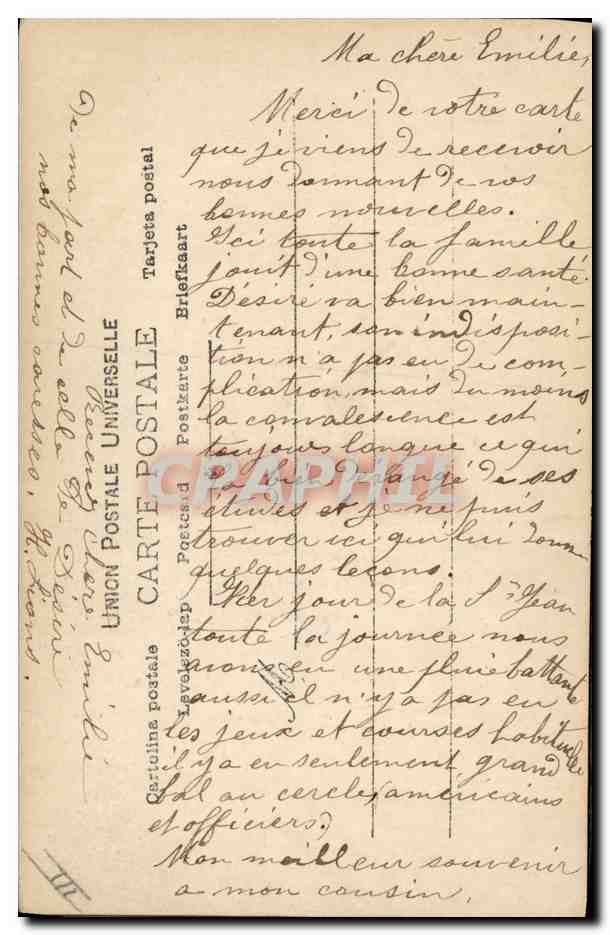 Portrait de femme — Robinson — éditeur Robinson, n° de série non visible — Verso