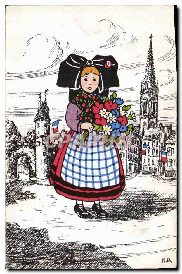 CPA Folklore L'Alsace liberee Mulhouse