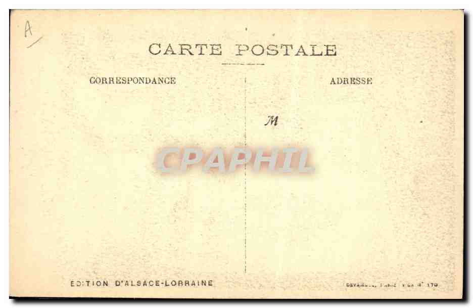CPA Folklore Alsace Noel 1918 Enfants Militaria — Verso