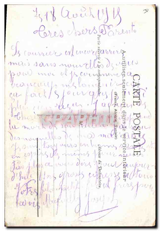 CPA Souvenir du ballon de Guebwiller — Verso