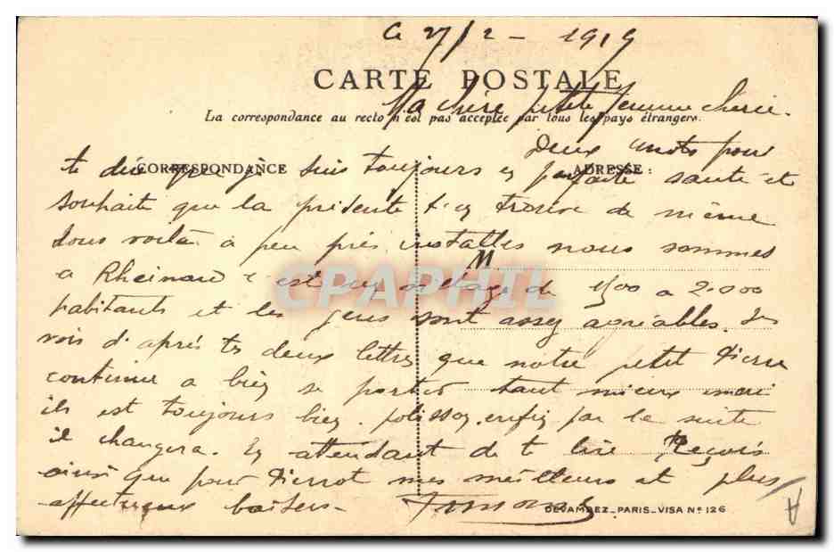 CPA Folklore Alsace Le plebiscite en Alsace Lorraine Aigle  — Verso