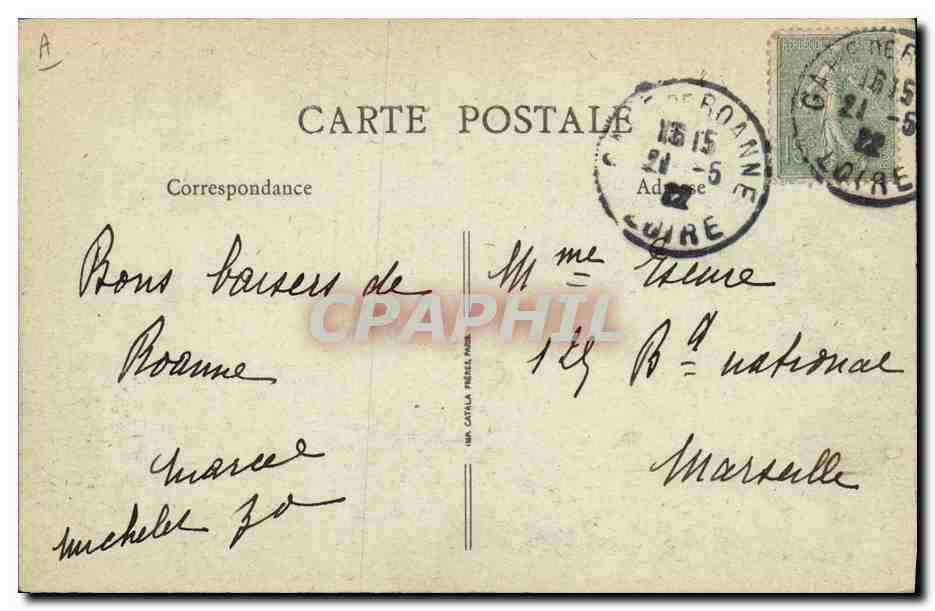 CPA Chambre de Commerce Roanne  — Verso