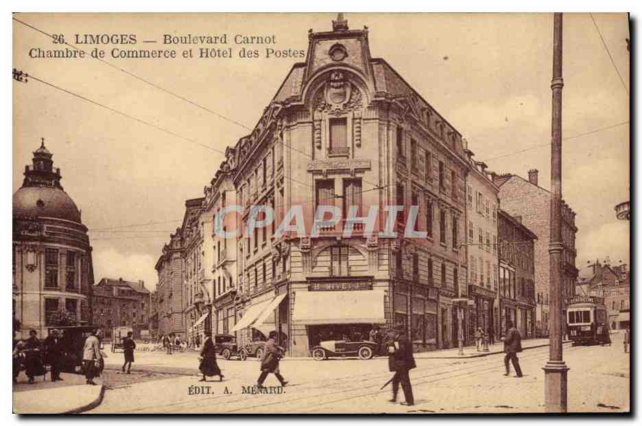 CPA Chambre de Commerce et Hotel des Postes Limoges 