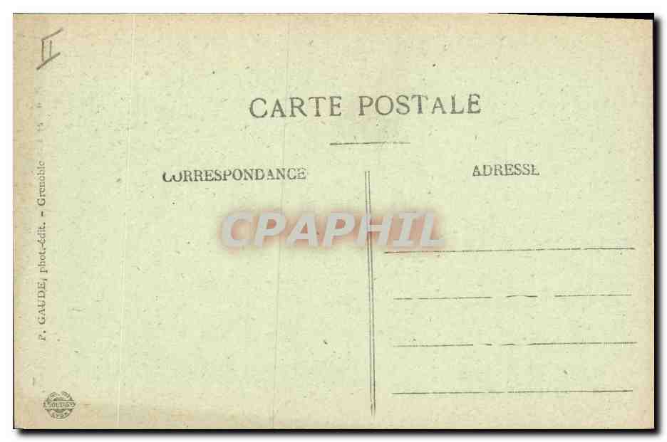 CPA Chambre de Commerce Grenoble Avenue de la Gare  — Verso