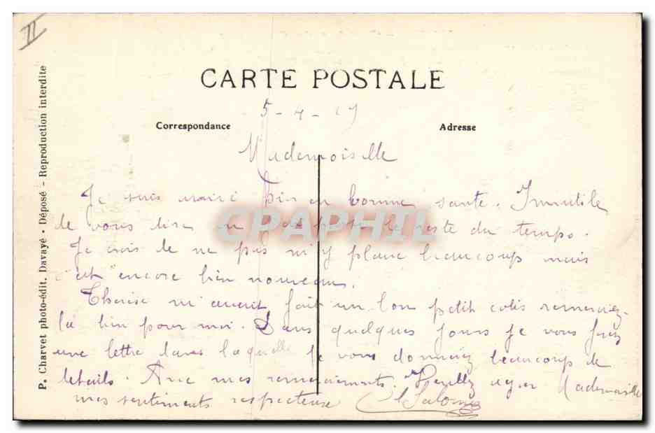 CPA Chambre de Commerce Macon  — Verso