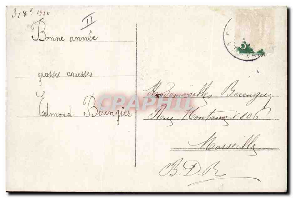 CPA Loterie Femme Bonne annee — Rückseite
