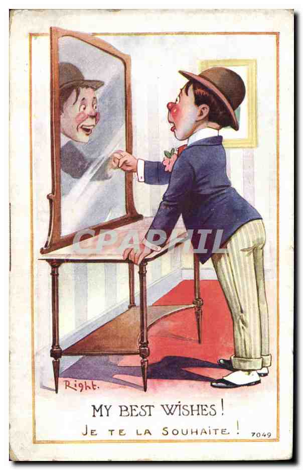 CPA Fantaisie Illustrateur Enfant Right My best wishes
