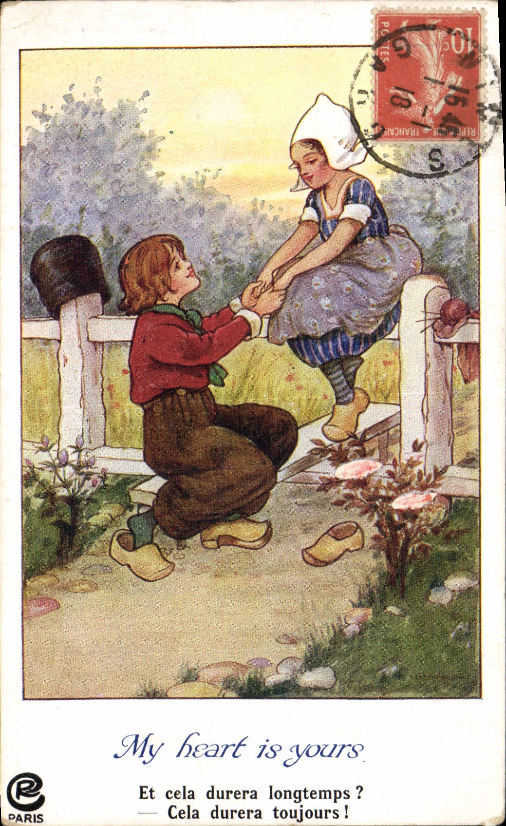 CPA Fantaisie Illustrateur Enfants My heart is yours