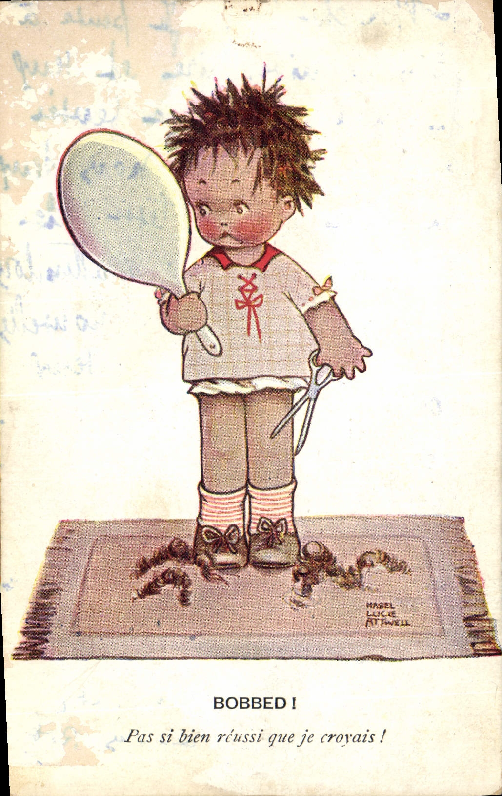 CPA Fantaisie Illustrateur Enfant Bobbed