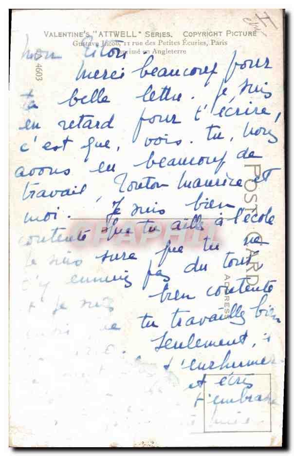 CPA Fantaisie Illustrateur Enfant Bobbed — Rückseite