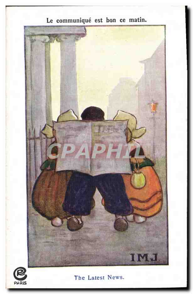 CPA Fantaisie Illustrateur Le communique est bon ce matin IMJ 