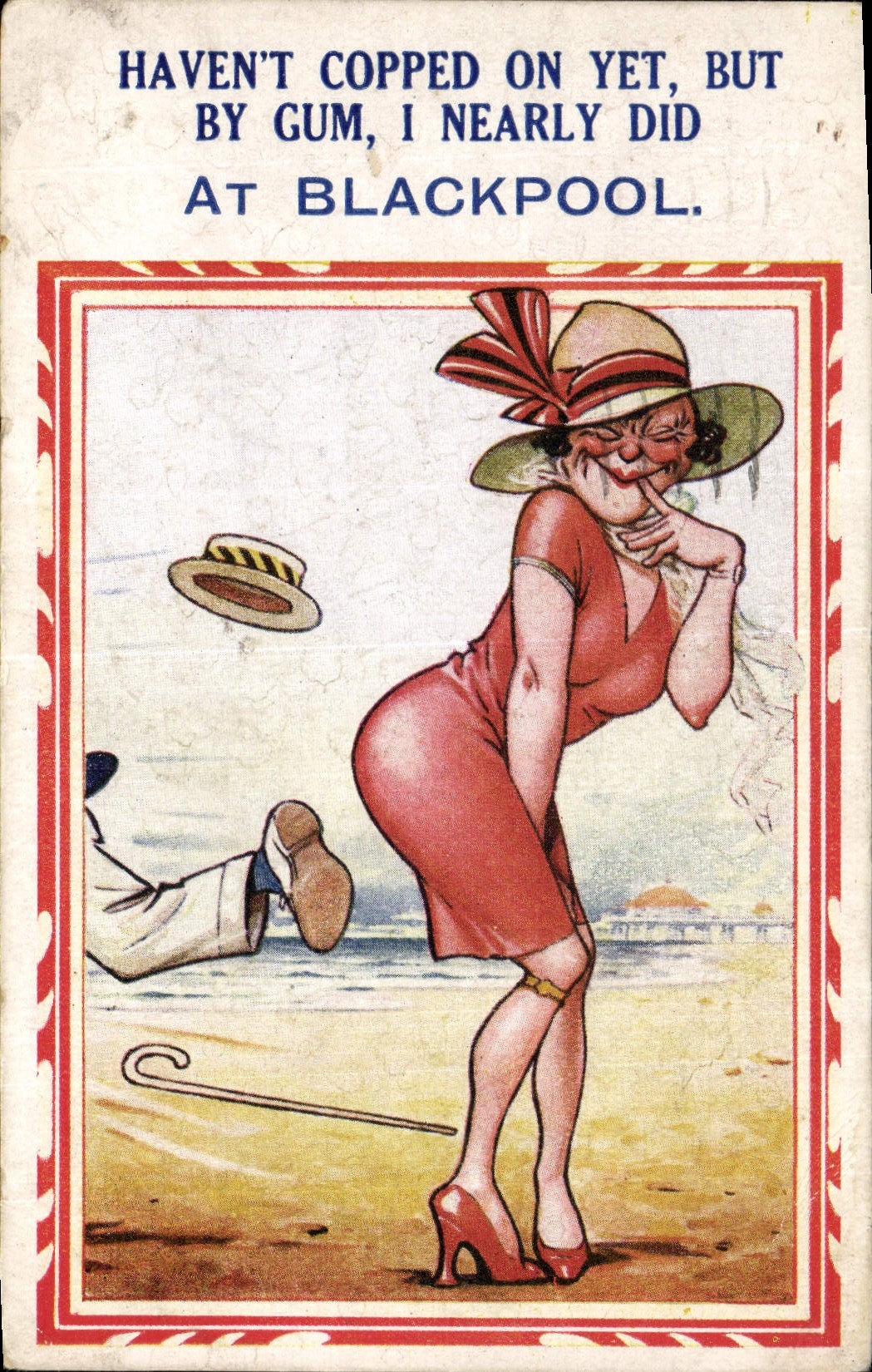 CPA Fantaisie Illustrateur Femme Blackpool 