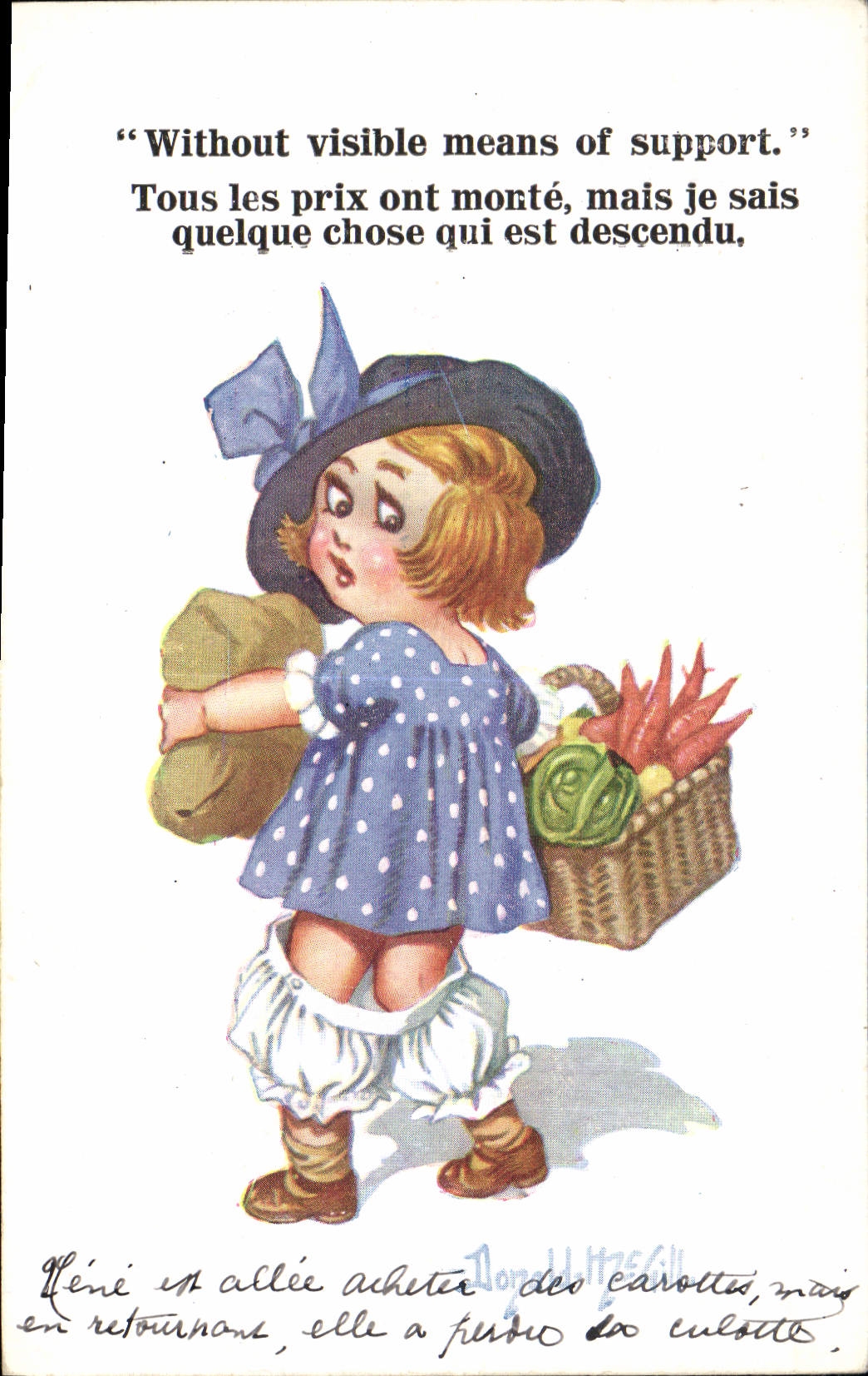 CPA Fantaisie Illustrateur Enfant Without visible means of support Donald Mc Gill
