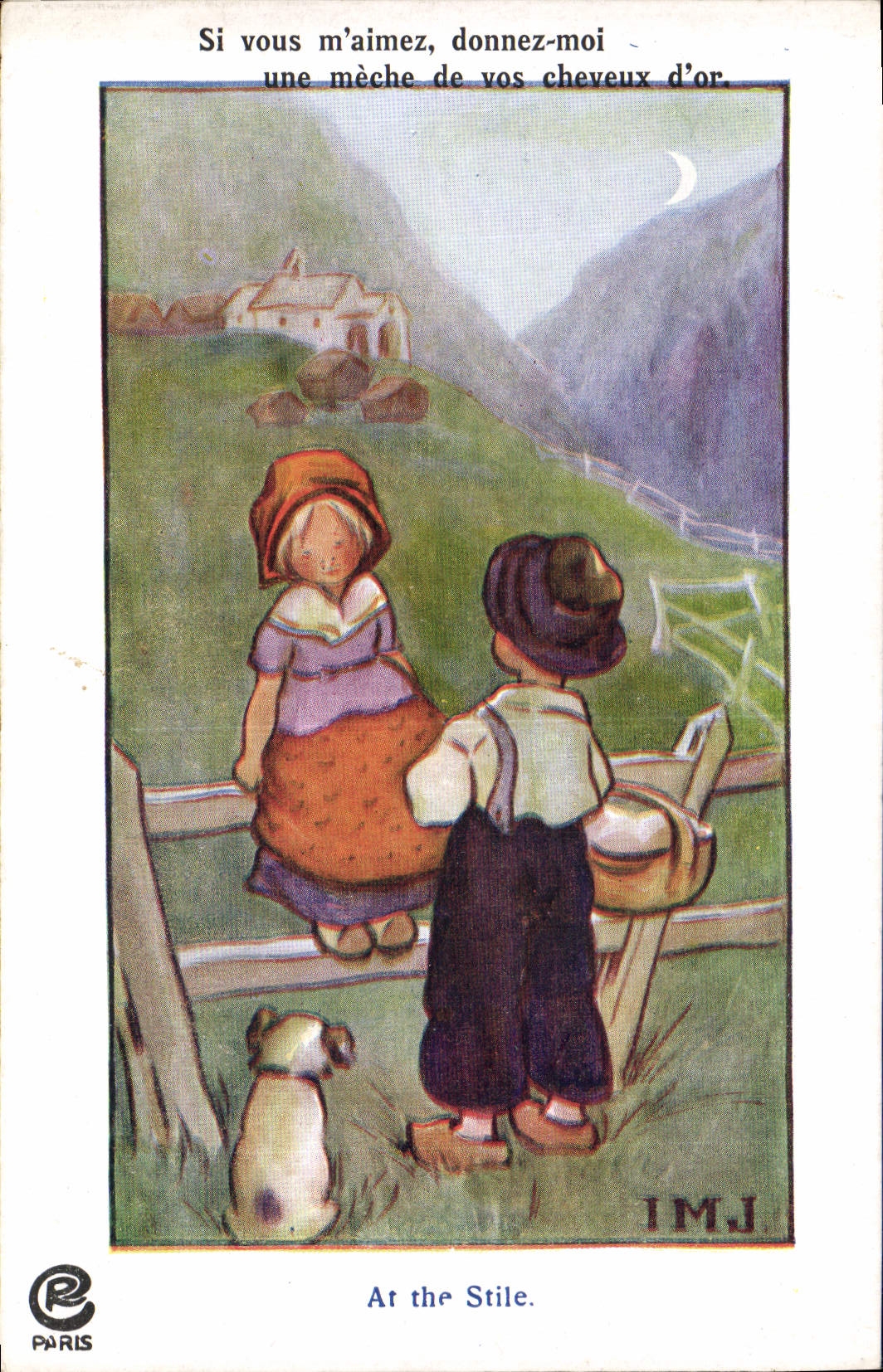 CPA Fantaisie Illustrateur Enfants At the site IMJ Chien 