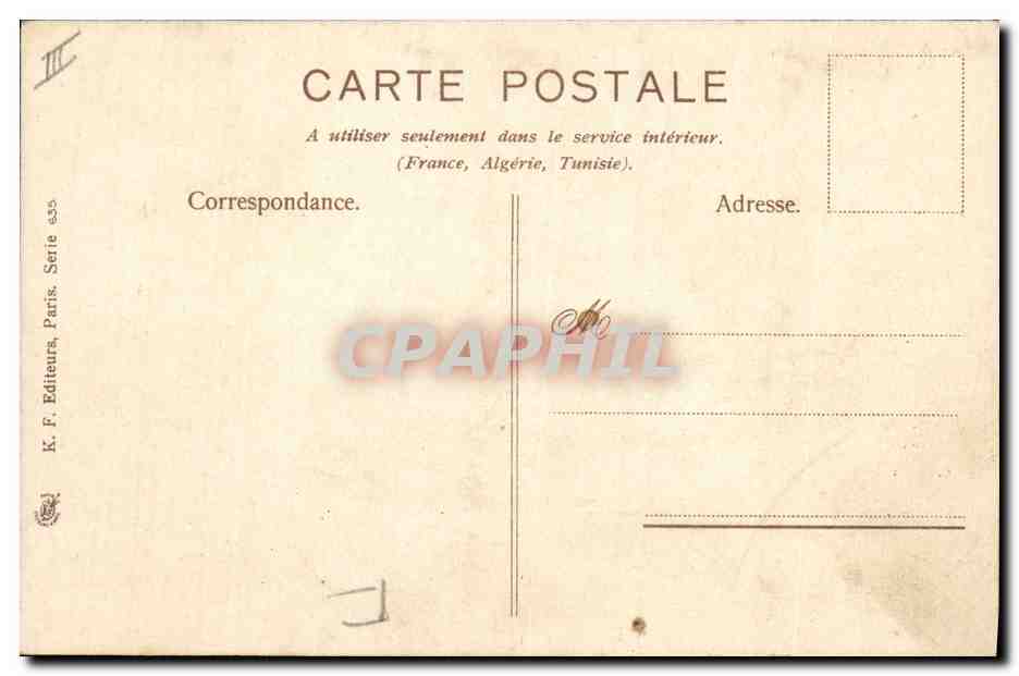 CPA Fantaisie Fleurs Oeillet — Verso