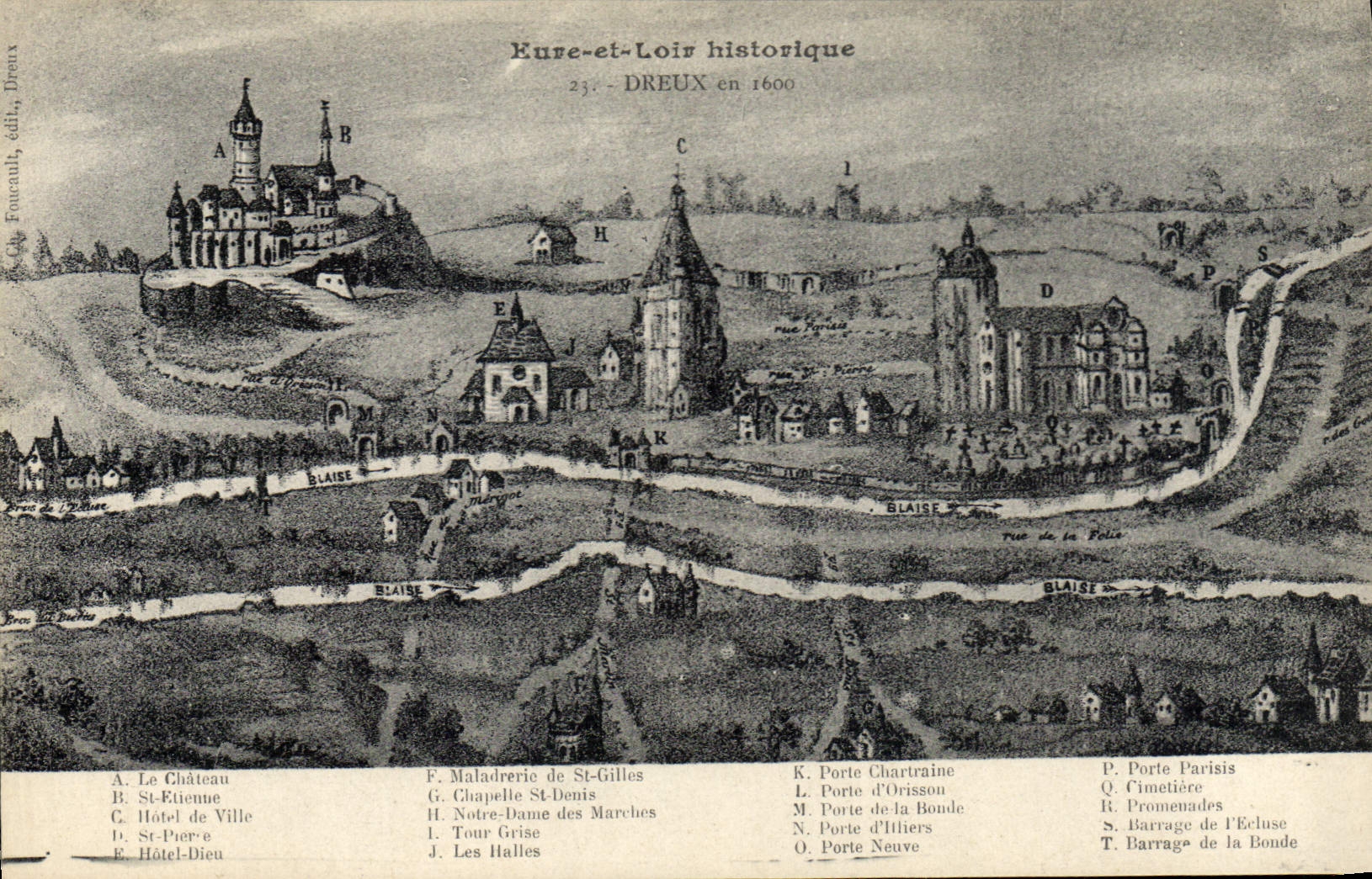 CPA Dreux en 1600 Le chateau St Etienne 