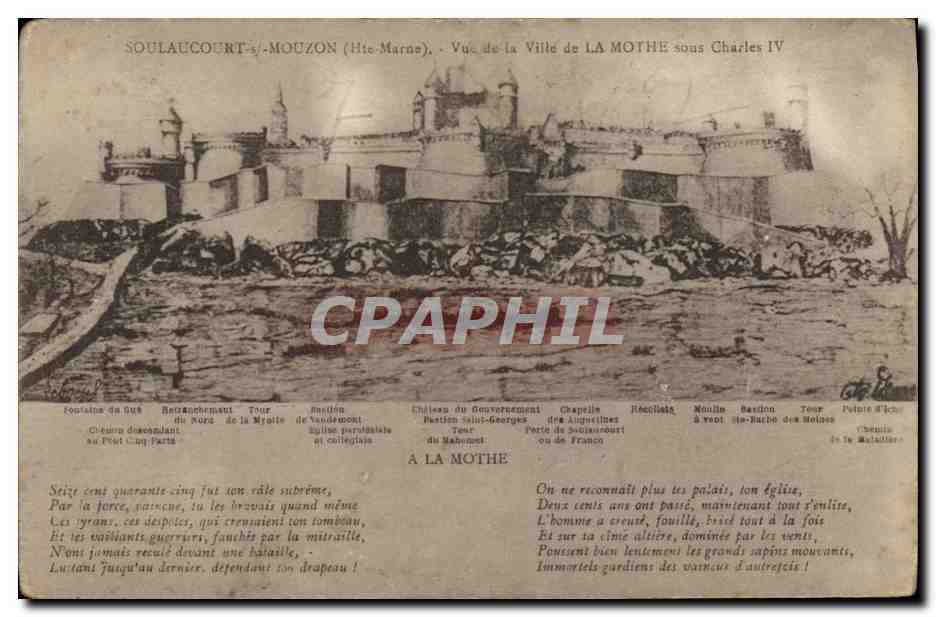 CPA Soulaucourt s Mouzon Vue de la ville de La Mothe sous Charles IV 