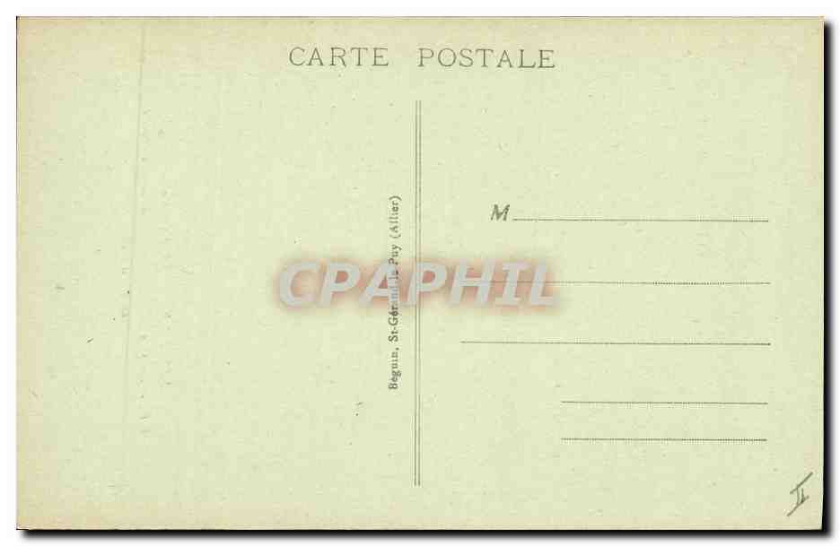 CPA Saint Nectaire L'eglise Le chateau feodal le mur d'enceinte crenele Dessin d'Isabey  — Verso