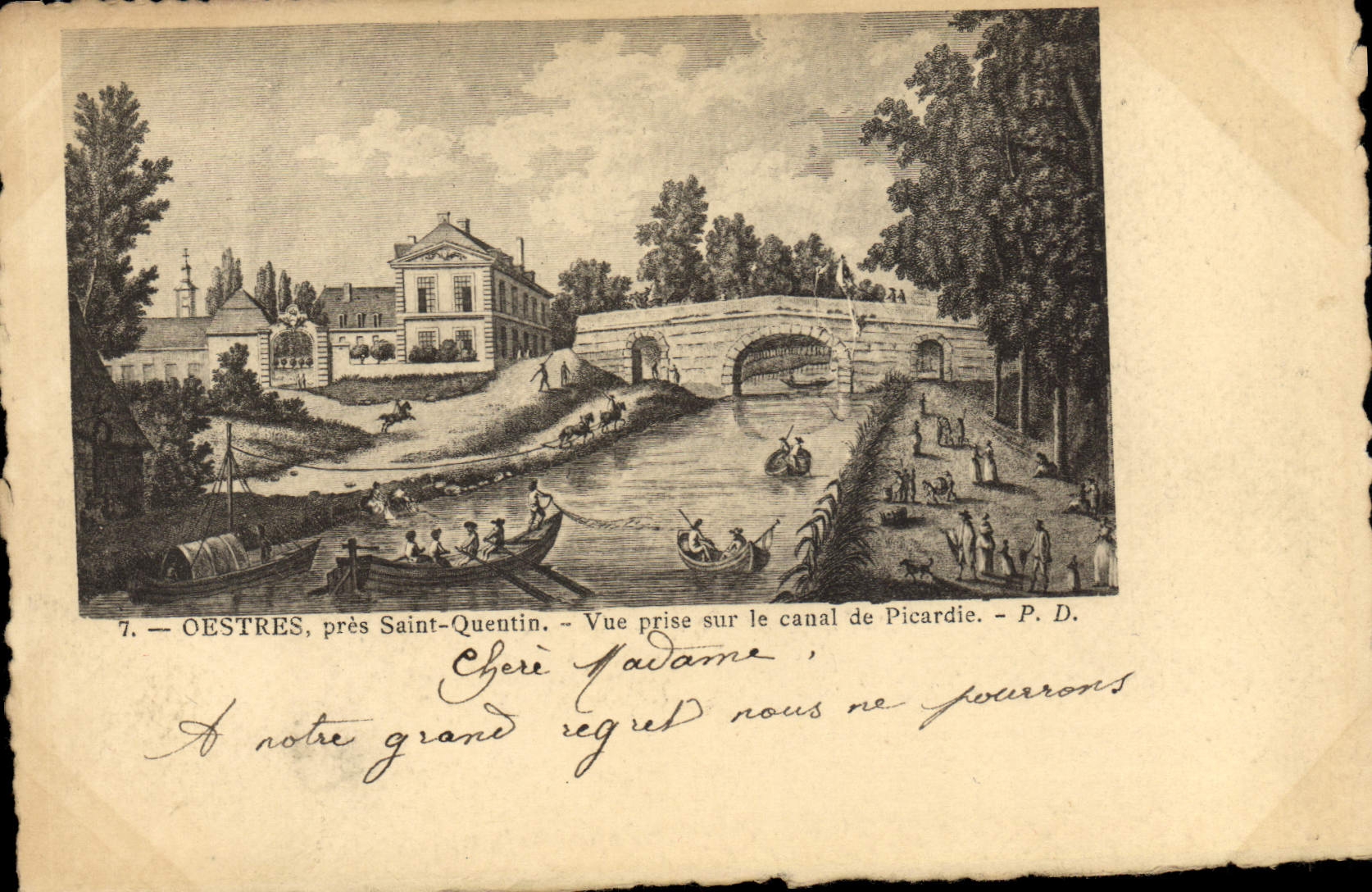 OESTRES, près Saint-Quentin — Vue prise sur le canal de Picardie — P. D.