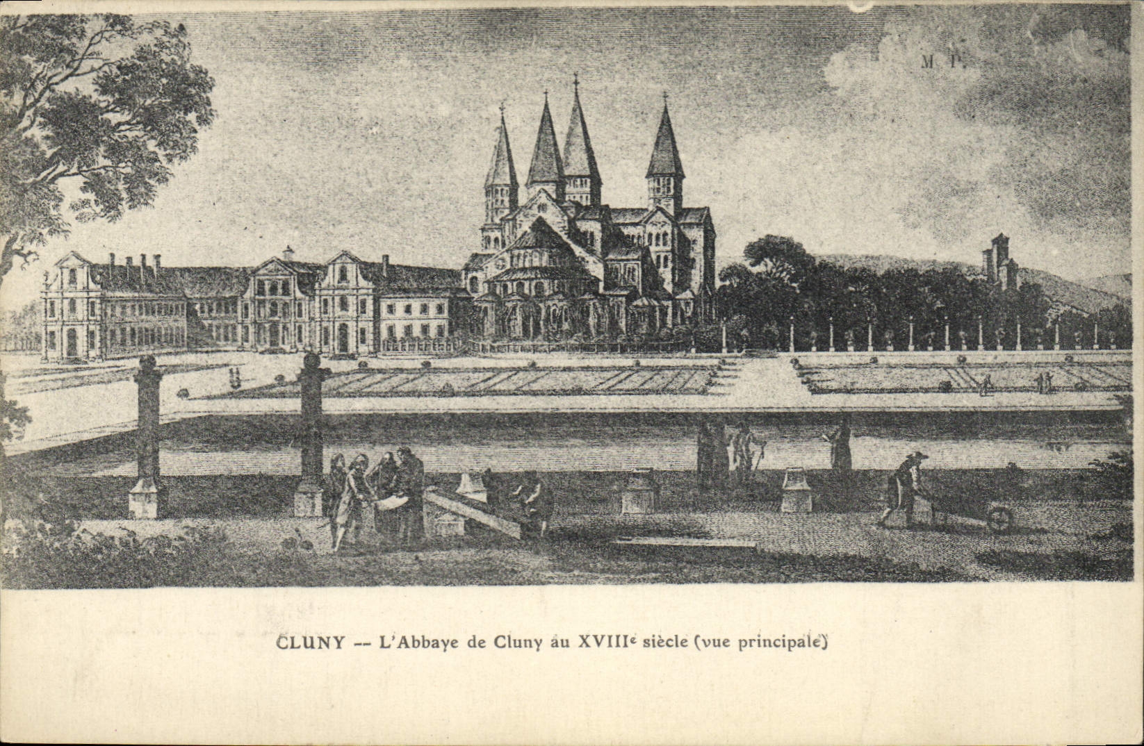 CPA Cluny L'abbaye de Cluny au 18eme Vue principale