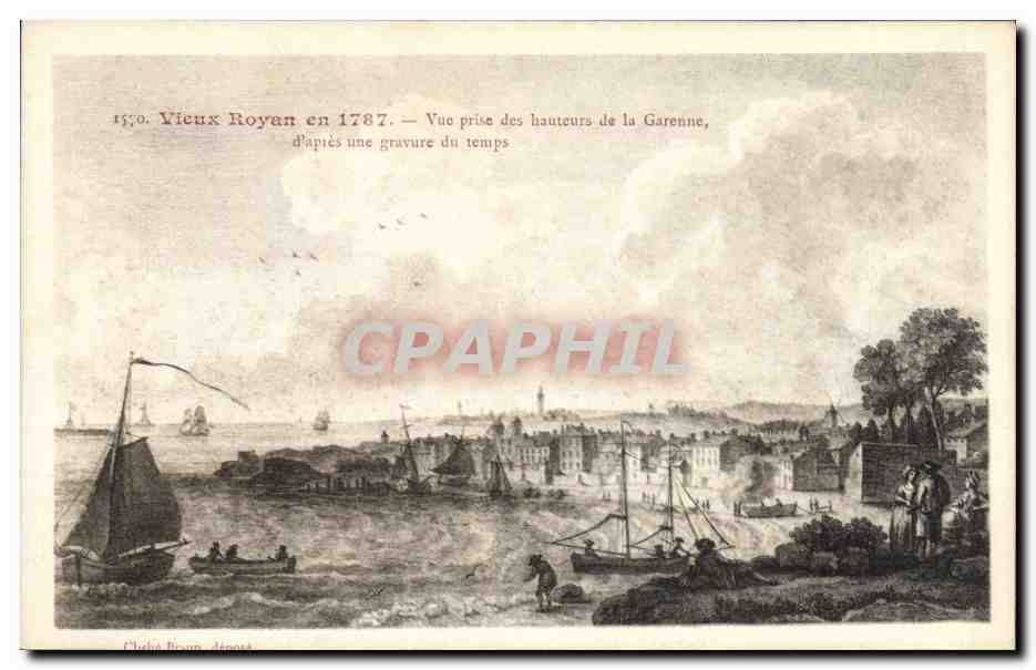 CPA Vieux Royan en 1787 Vue prise des hauteurs de la Garenne 