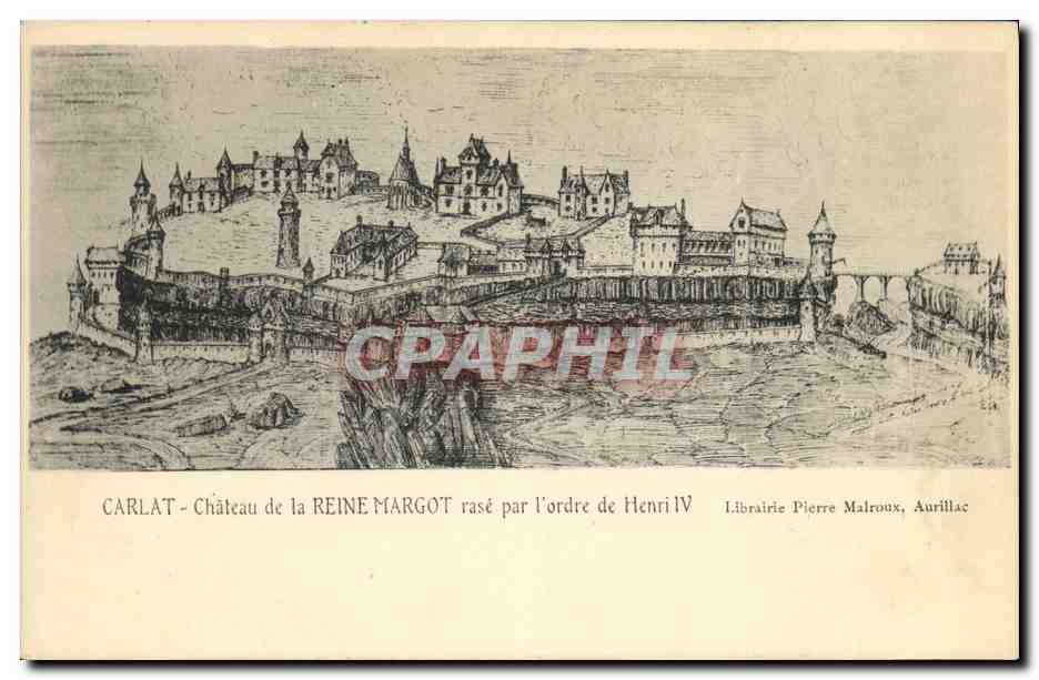 CPA Carlat Chateau de la Reine Margot rase par l'ordre de Henri IV 