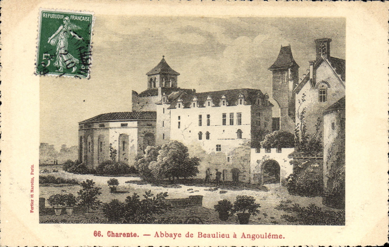 Abbaye de Beaulieu à Angoulême — Charente — Portier et Barcette, Paris, n°66