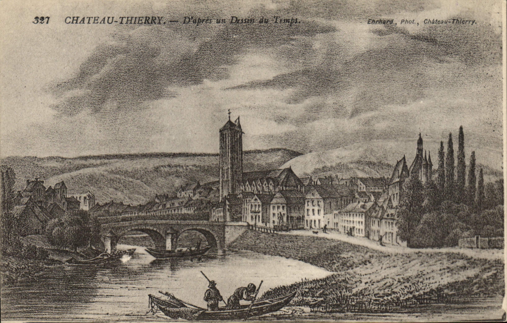 CPA Chateau Thierry d'apres un dessin du temps 