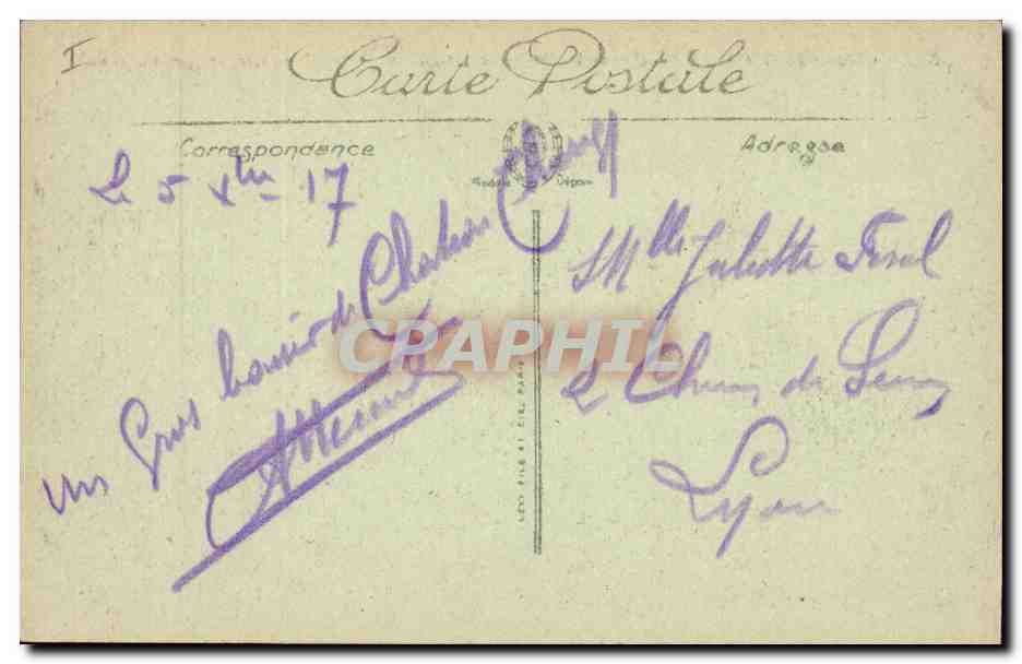 CPA Chateau Thierry d'apres un dessin du temps  — Verso