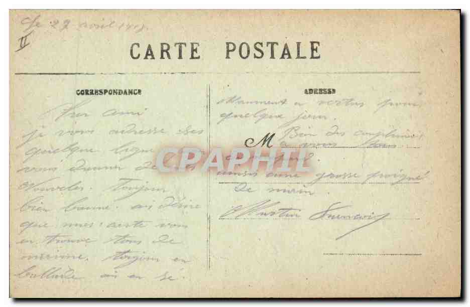 CPA Vertus et le chateau feodal du Mont Aime  — Verso