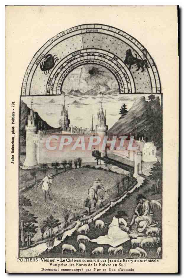 CPA Poitiers Le chateau construit par Jean de Berry Vue prise des bords de la Boivre au Sud 