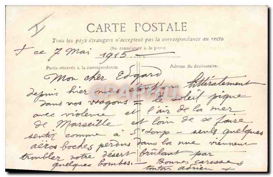 CPA Militaria Chasseurs Alpins Vive nos diables bleus — Rückseite