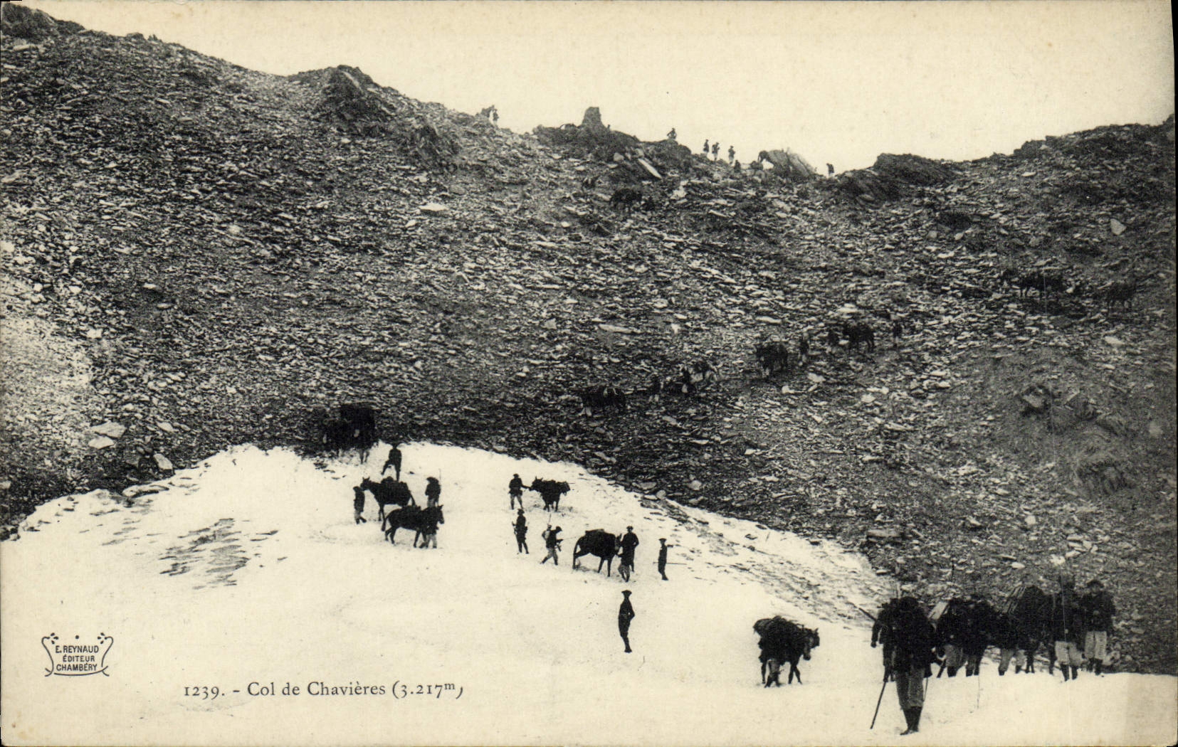 CPA Militaria Chasseurs Alpins Col de Chavieres
