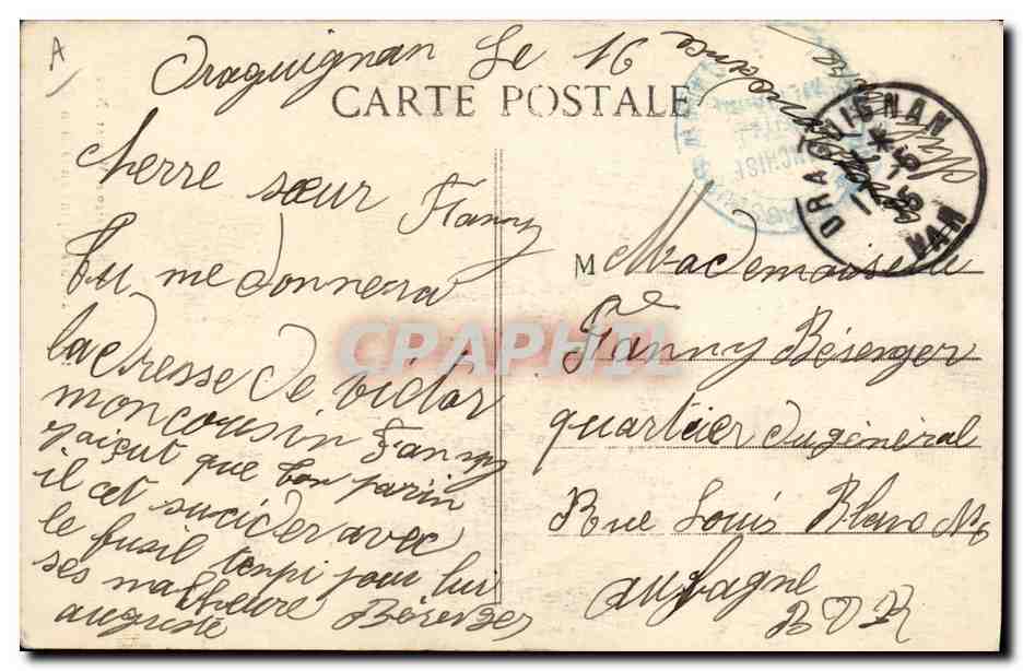 CPA Militaria Chasseurs Alpins en faction — Rückseite