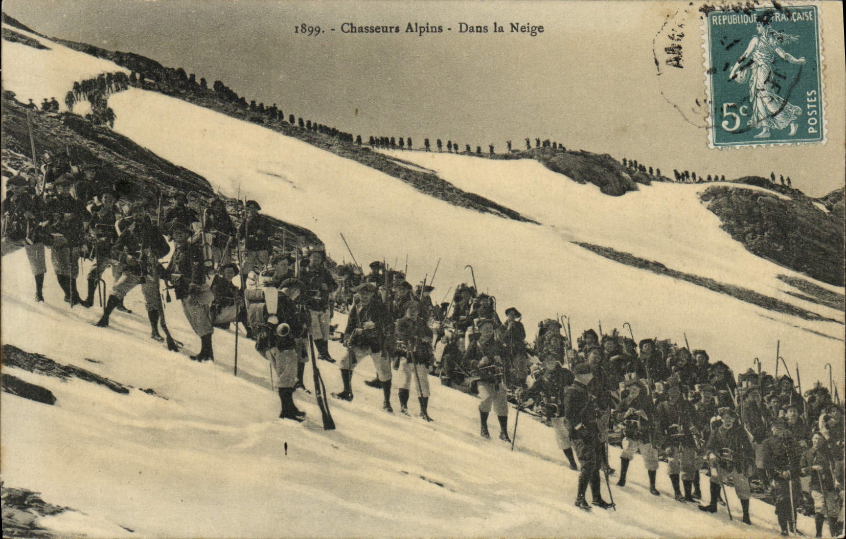 Cacciatori Alpini - Nella Neve - 1899