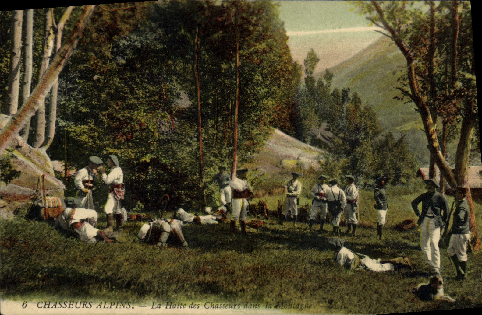 Chasseurs Alpins — La Halte des Chasseurs dans la Montagne — édition non identifiée, n°6