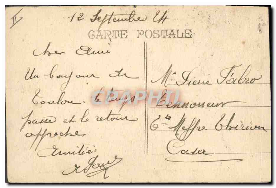 LORRAINE — Cuirassé à turbines — Marine Militaire Française — n°501 — Verso