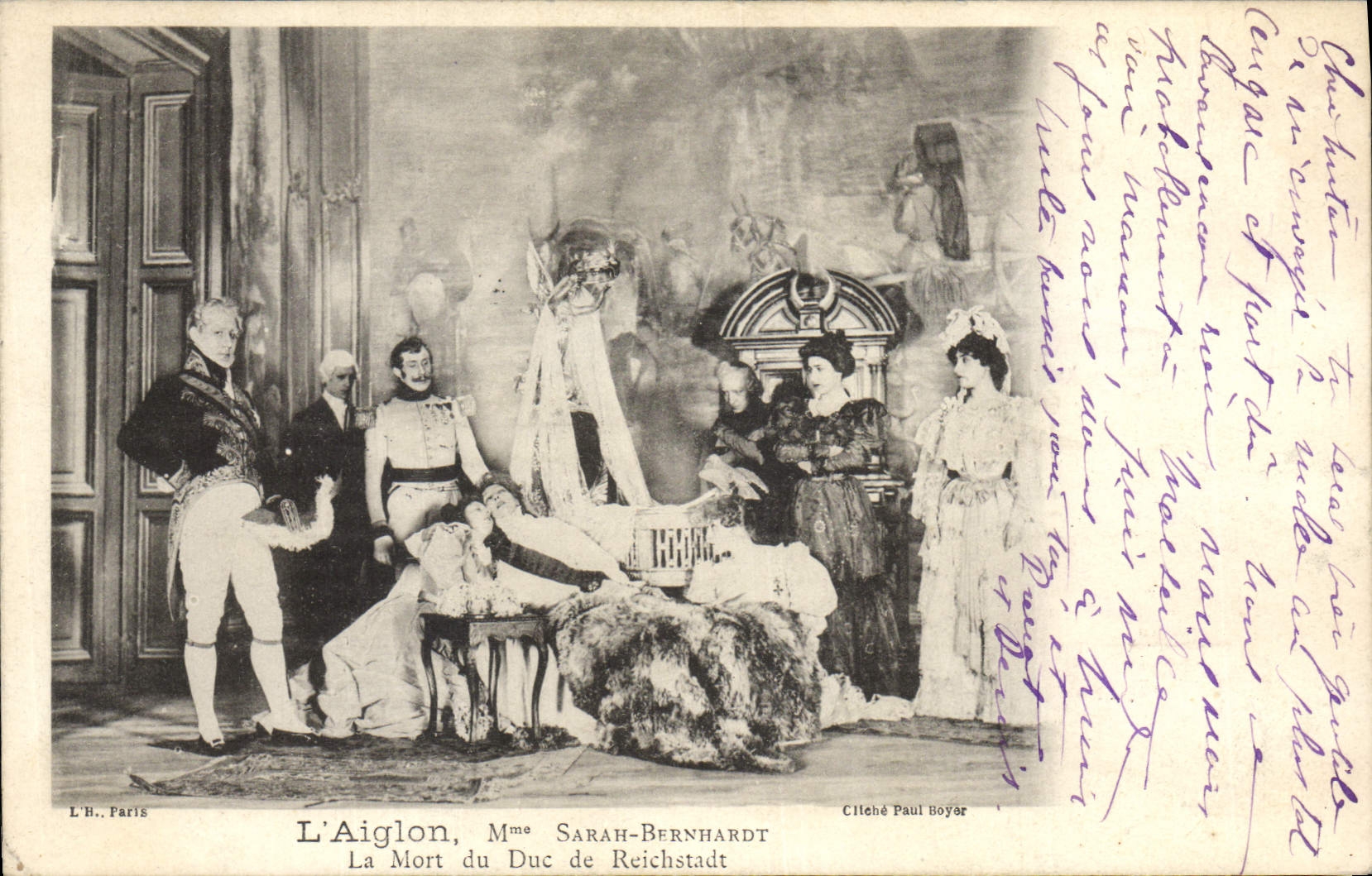L'Aiglon, Mme Sarah Bernhardt — La Mort du Duc de Reichstadt — Cliché Paul Boyer — L.H. Paris