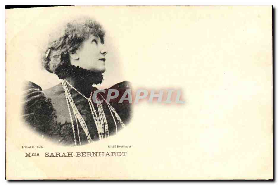 Mme Sarah Bernhardt — portrait en buste — L'H. et C., Paris