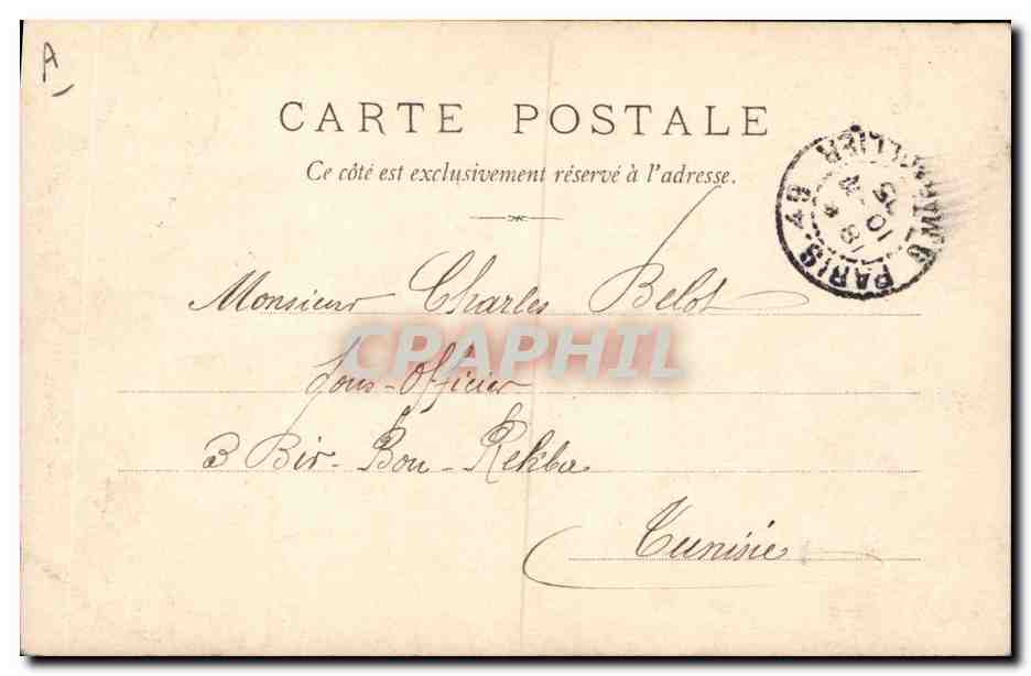 Jeune femme en voile — Paris, 1903 — éditeur non visible — Verso