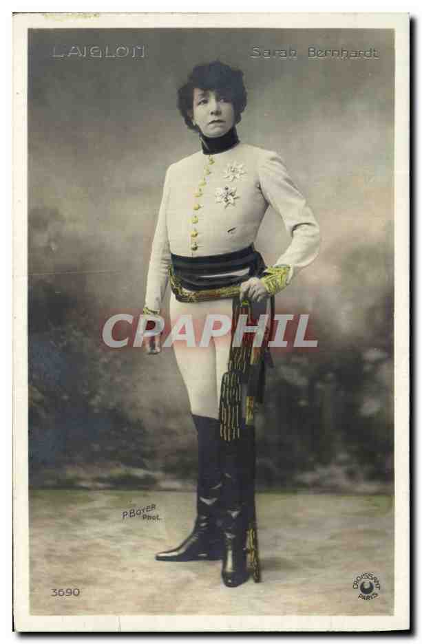 Sarah Bernhardt — en uniforme militaire — Laiglon, Paris, n° 3690