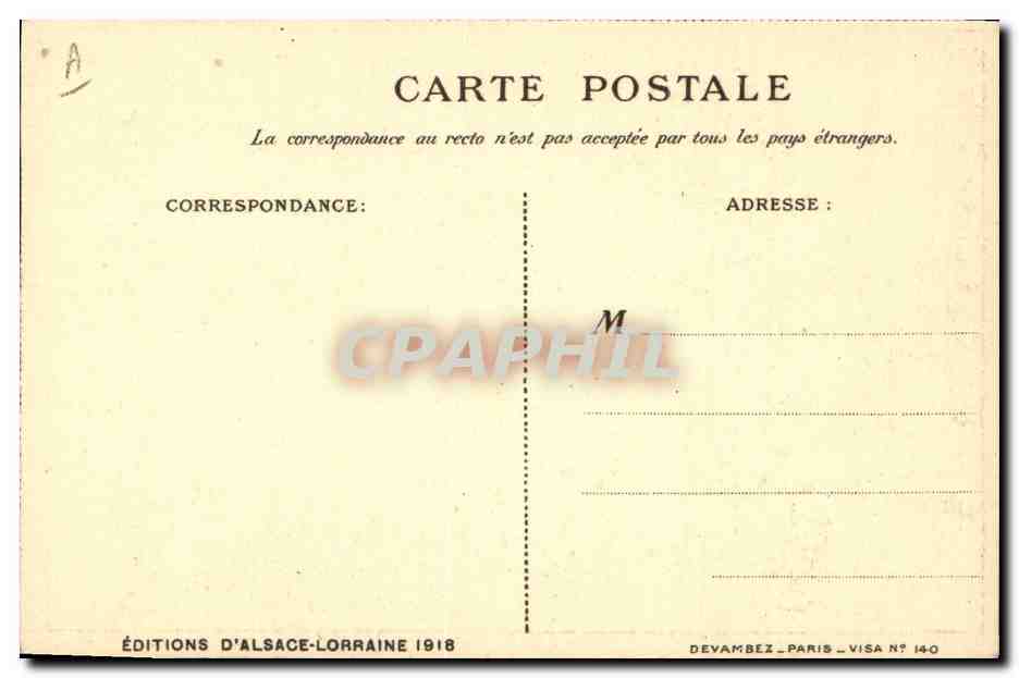 CPA Folklore Alsace Enfant Le chasseur de mesanges Meiselocker  — Verso