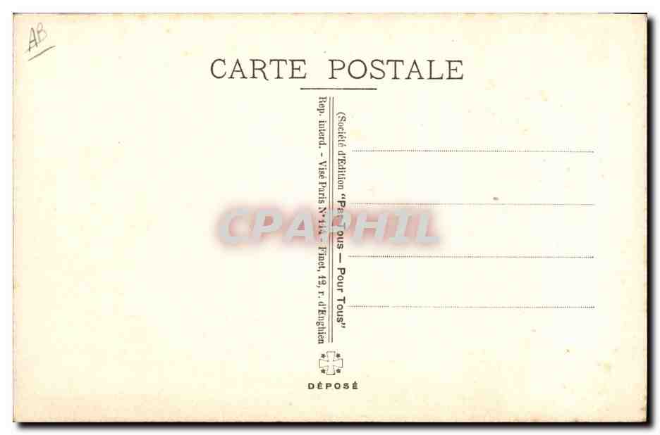 CPA Folklore Alsace Aux jolies fleurs de France Militaria  — Verso