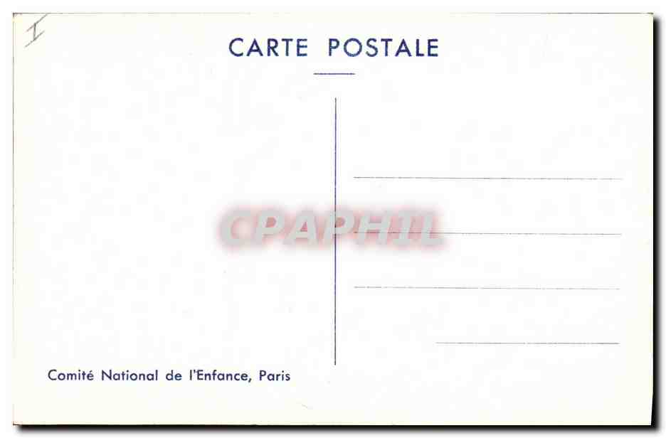 CPA Folklore Alsace Enfant D'ici on voit Strasbourg — Verso