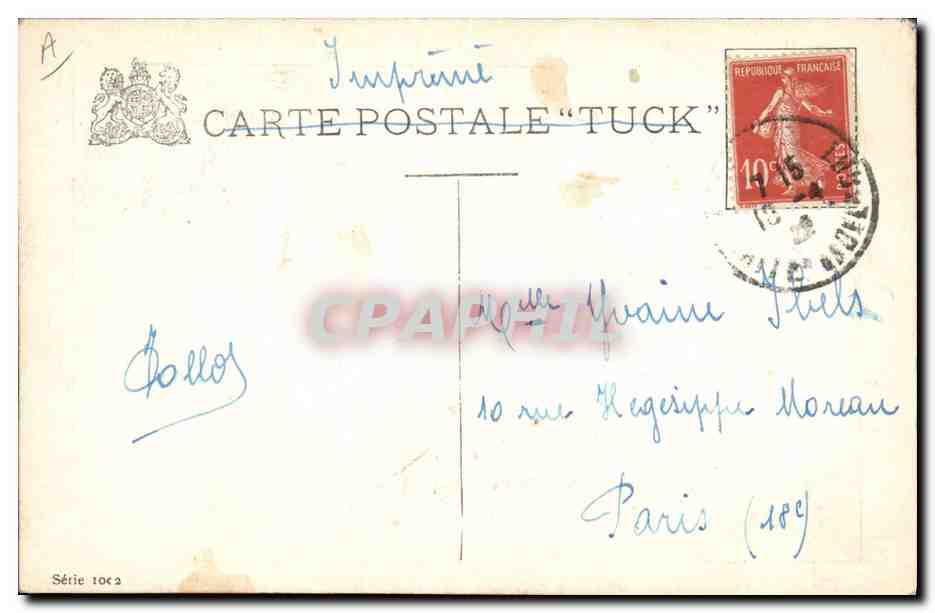 CPA Folklore Alsace Enfants Paques — Verso