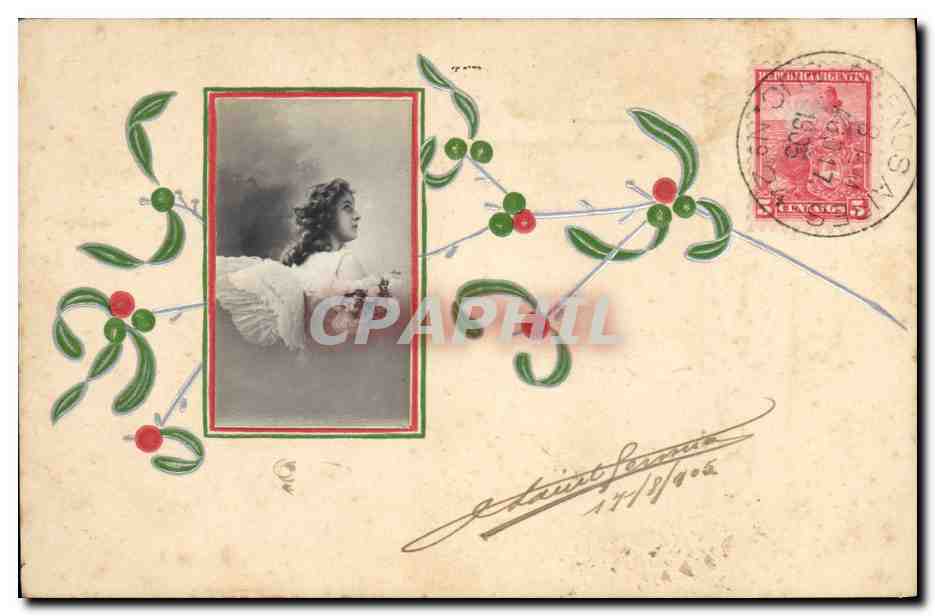CPA Fantaisie Fleurs Enfants Argentine 
