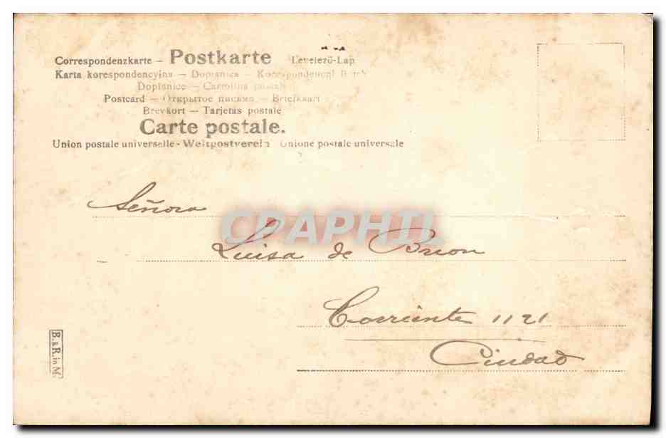 CPA Fantaisie Fleurs Enfants Argentine  — Verso